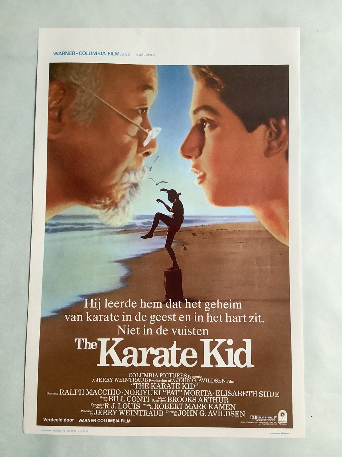KARATE KID   filmposter   36-54 cm, Verzamelen, Ophalen of Verzenden, Zo goed als nieuw, Deurposter of groter, Film en Tv