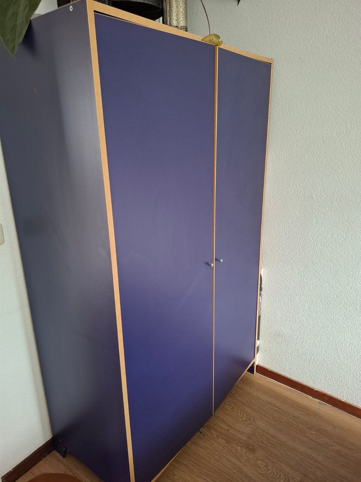 IKEA Kast - Blauw met Houten Frame, Ophalen, Met deur(en), Gebruikt, Modern, functioneel