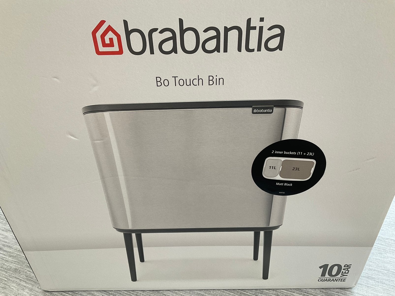 NIEUWE BRABANTIA BO TOUCH BIN /MAT ZWART 316203, Ophalen of Verzenden, Nieuw