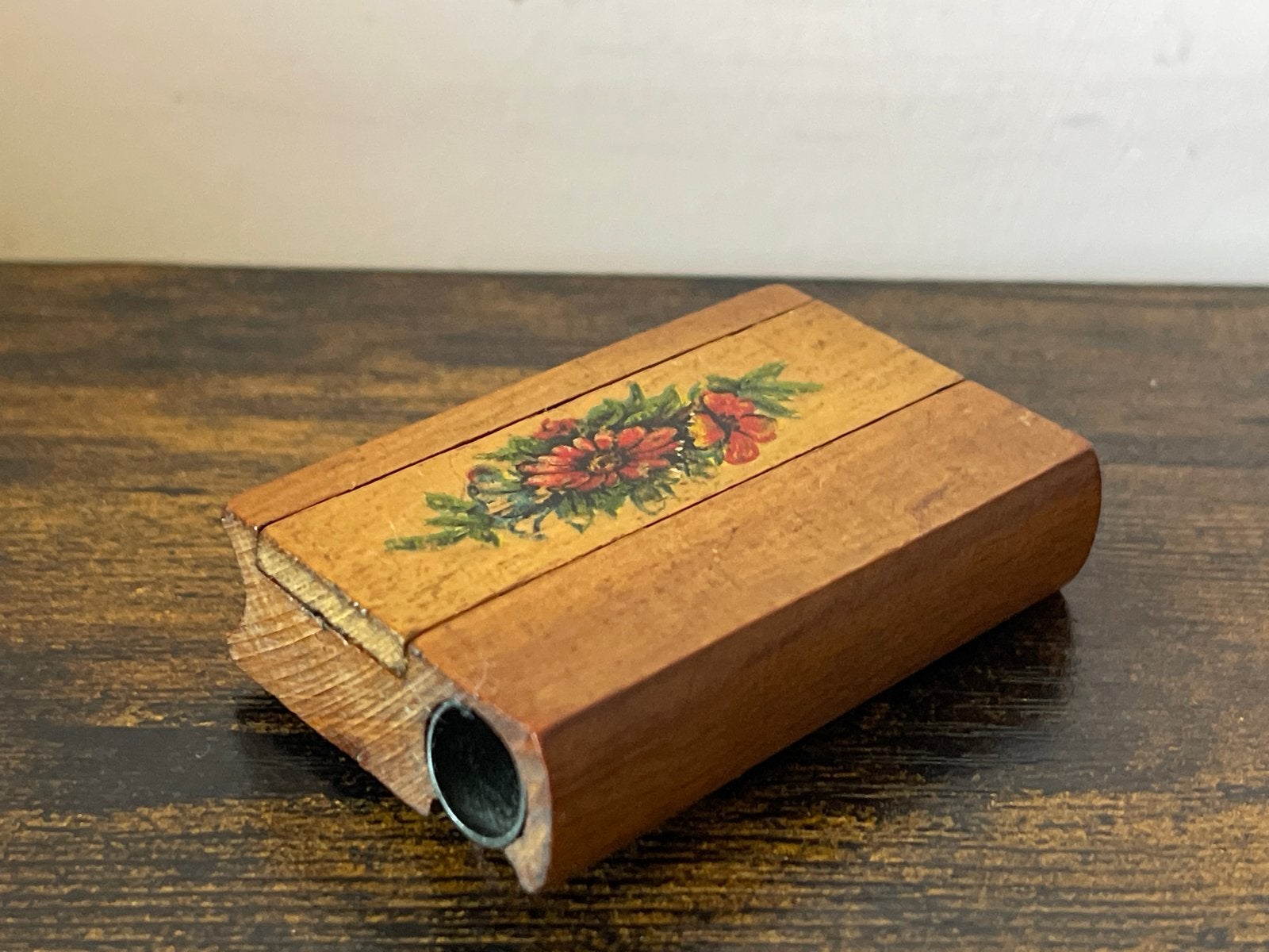 Antieke puntenslijper / etui, Ophalen of Verzenden