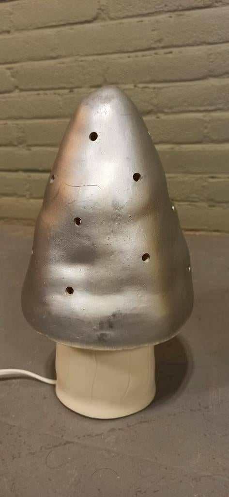 Vintage Heico mushroom lamp, zilver, Tweedehands, Tweedehands, Ophalen of Verzenden, Tweedehands