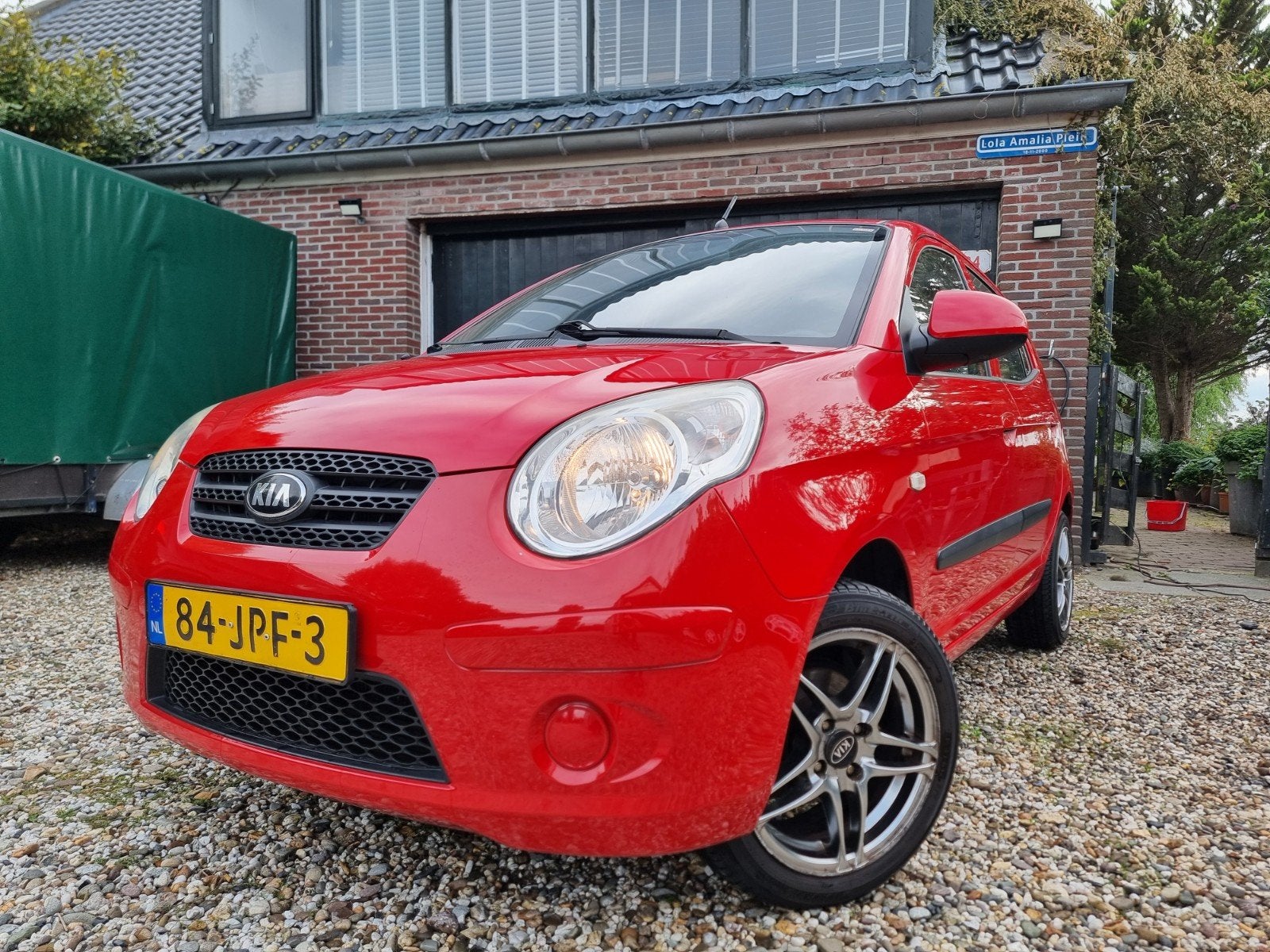 Kia Picanto 1.0 2009 Rood, Voorwielaandrijving, Zwart, 4 cilinders, 400 kg