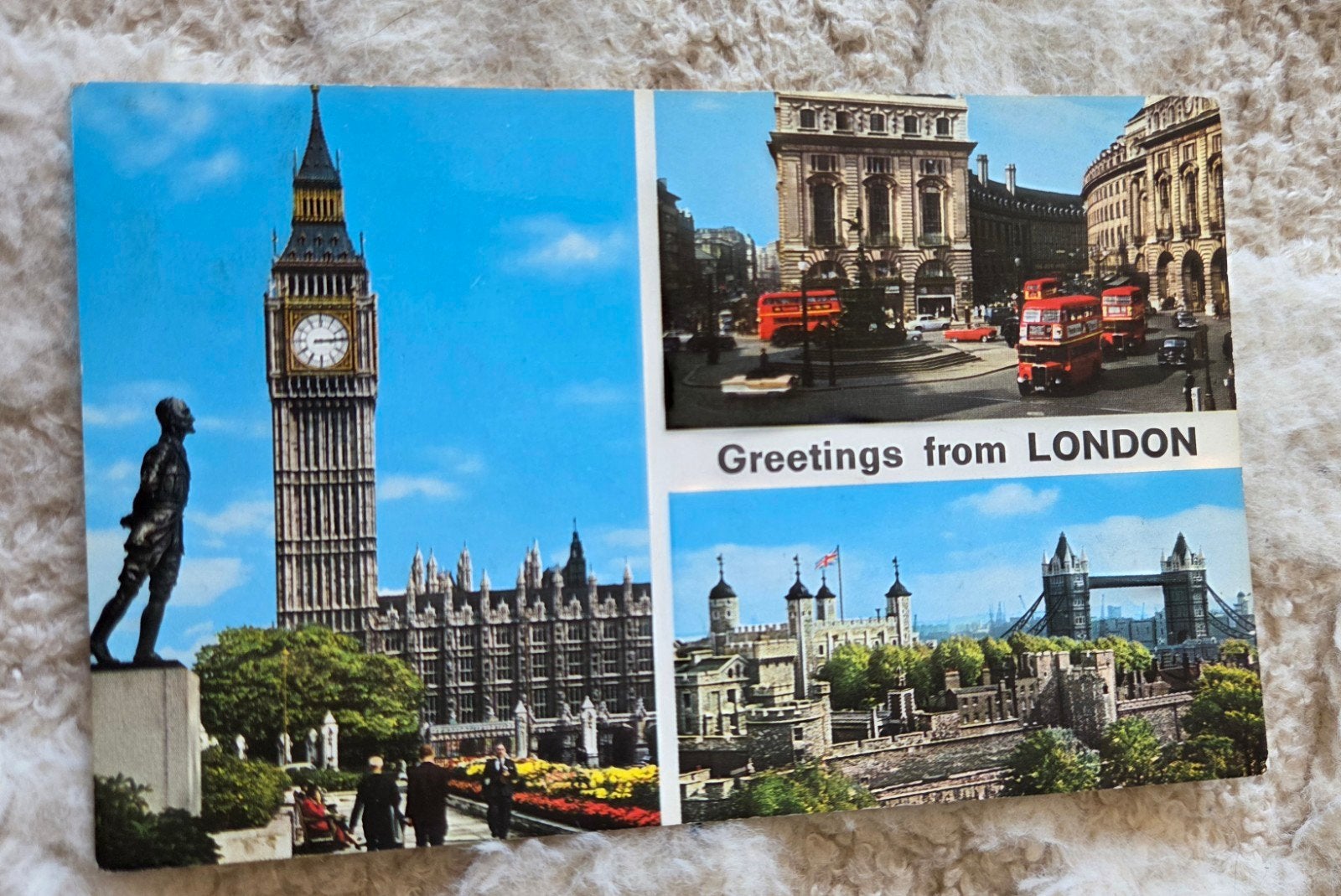 Londen - Big Ben, Tower Bridge (1966), Verzenden, 1960 tot 1980, Gelopen, Engeland