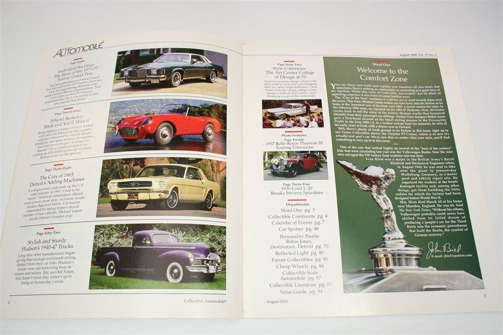 Vintage Automobile Tijdschrift 2000 — Auto\'s uit 1965, Ophalen of Verzenden, Gelezen, Algemeen