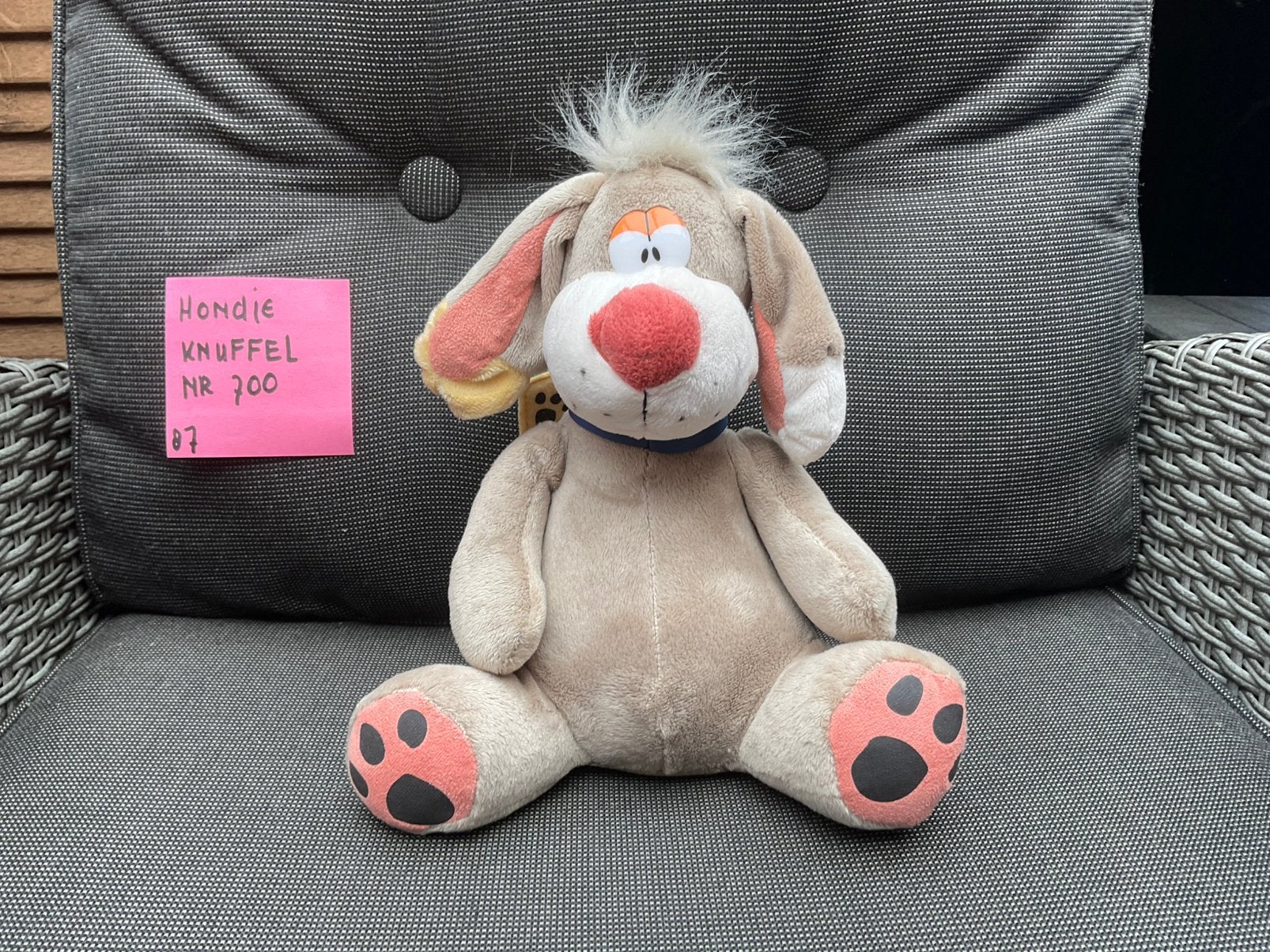 Nieuw zgan hondje knuffel ca 20/25cm Berentoys, Ophalen, Nieuw, Hond