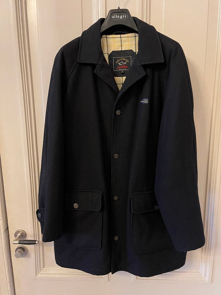 Paul & Shark Blue Duffel Cashmere Winter Coat XL, Kleding | Heren, Blauw, Maat 56/58 (XL), Ophalen of Verzenden, Zo goed als nieuw