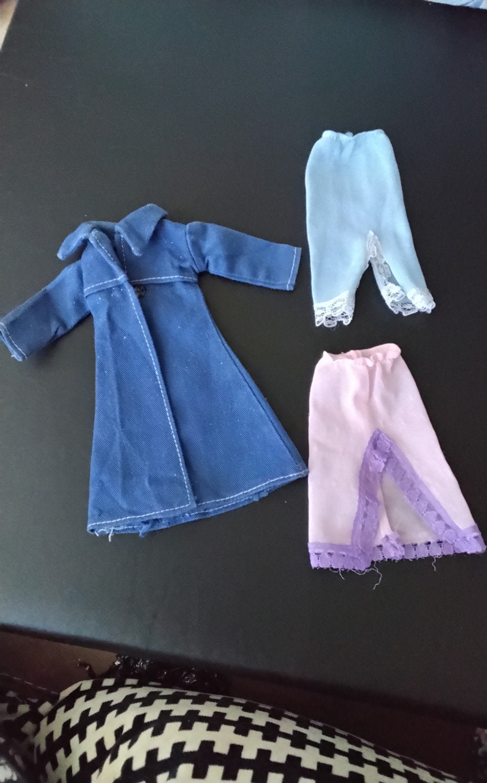 vintage sindy  Fleur kleding: blauwe jas en ondergoed, Ophalen of Verzenden, Gebruikt, Babypop