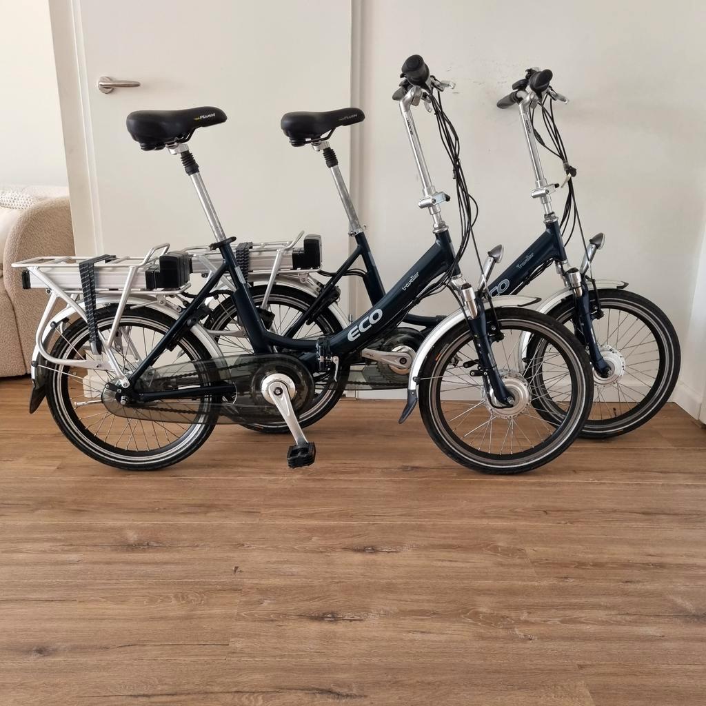 2x Z.G.A.N. Eco Traveller elektrische vouwfietsen 7V (20inch, Ophalen, Versnellingen, Zo goed als nieuw, Totaal opvouwbaar