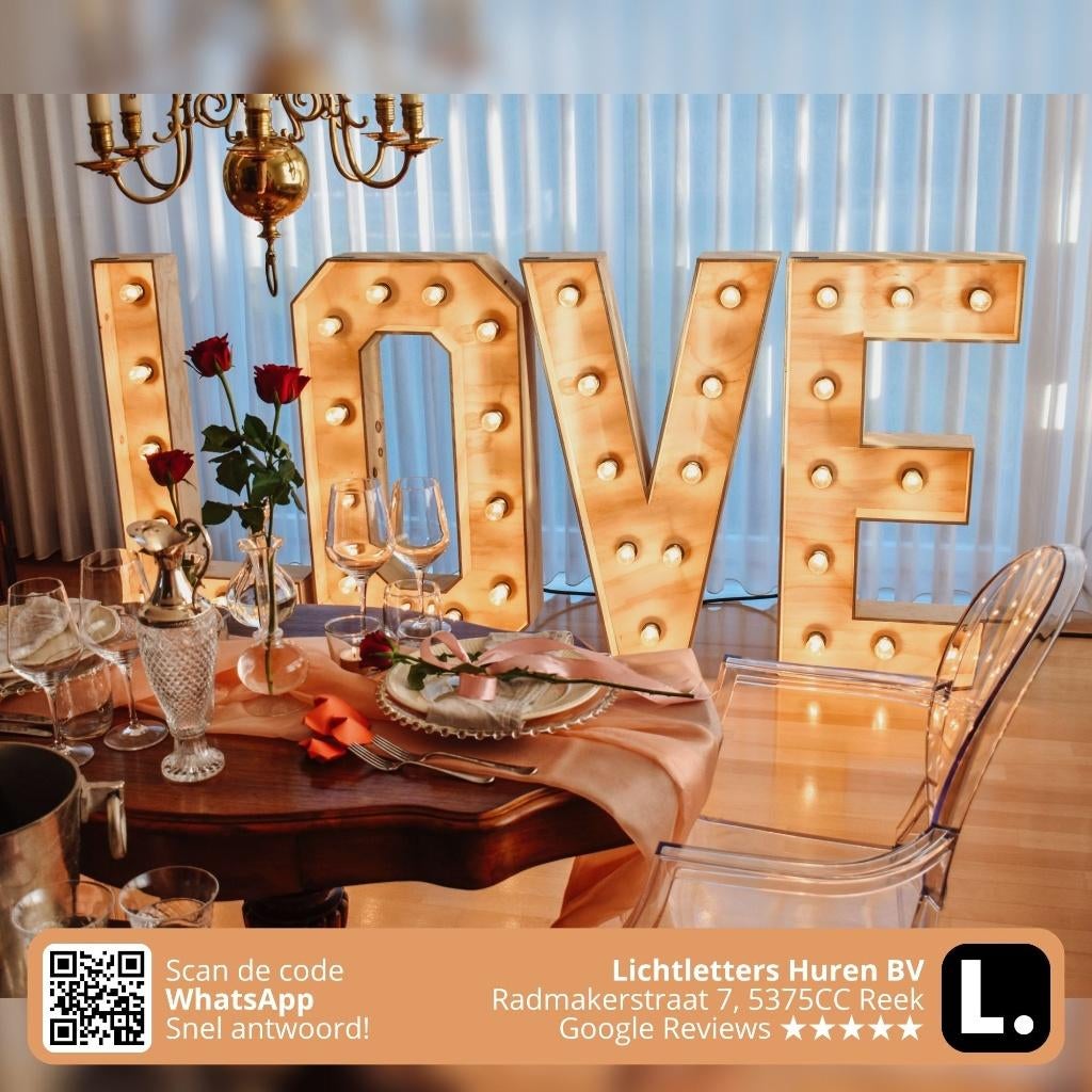 Lichtletters huren va. €36 | 60-105cm | Bruiloft, 21, Event, Hobby en Vrije tijd, Feestartikelen | Verhuur, Ophalen of Verzenden
