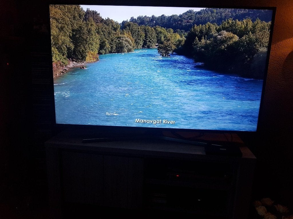 Samsung 55 inch smart tv, Ophalen, LCD, Zo goed als nieuw, 100 Hz