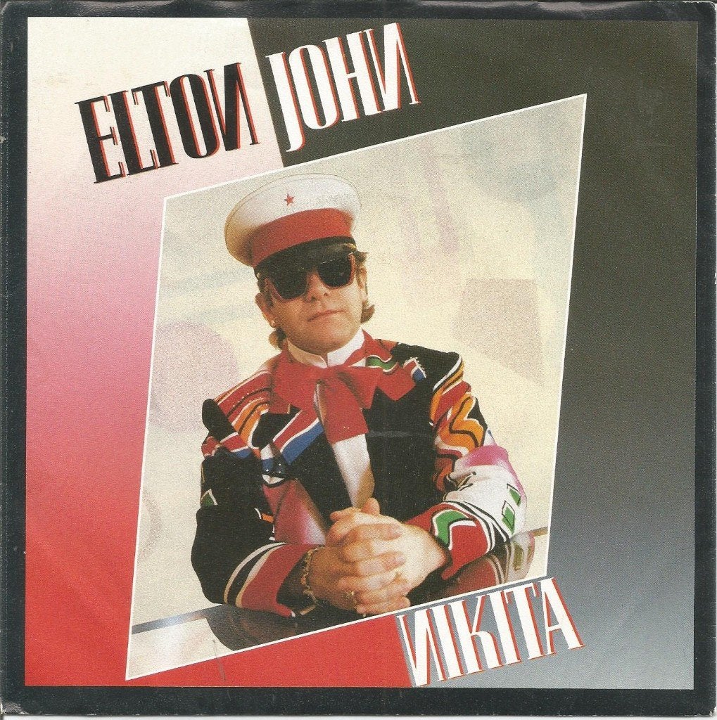 Elton John : Nikita (1985), Fotohoes, 7 inch, Ophalen of Verzenden, Zo goed als nieuw