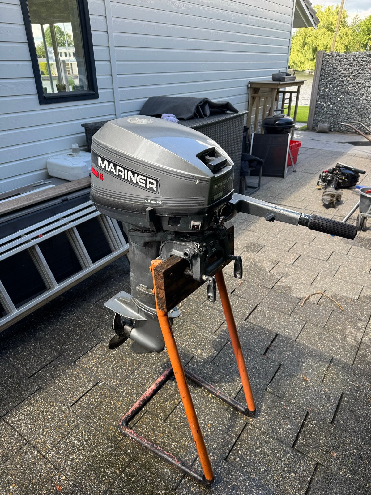 Mariner/Mercury 6 pk 2-takt kortstaart buitenboordmotor, Watersport en Boten, Ophalen, Gebruikt