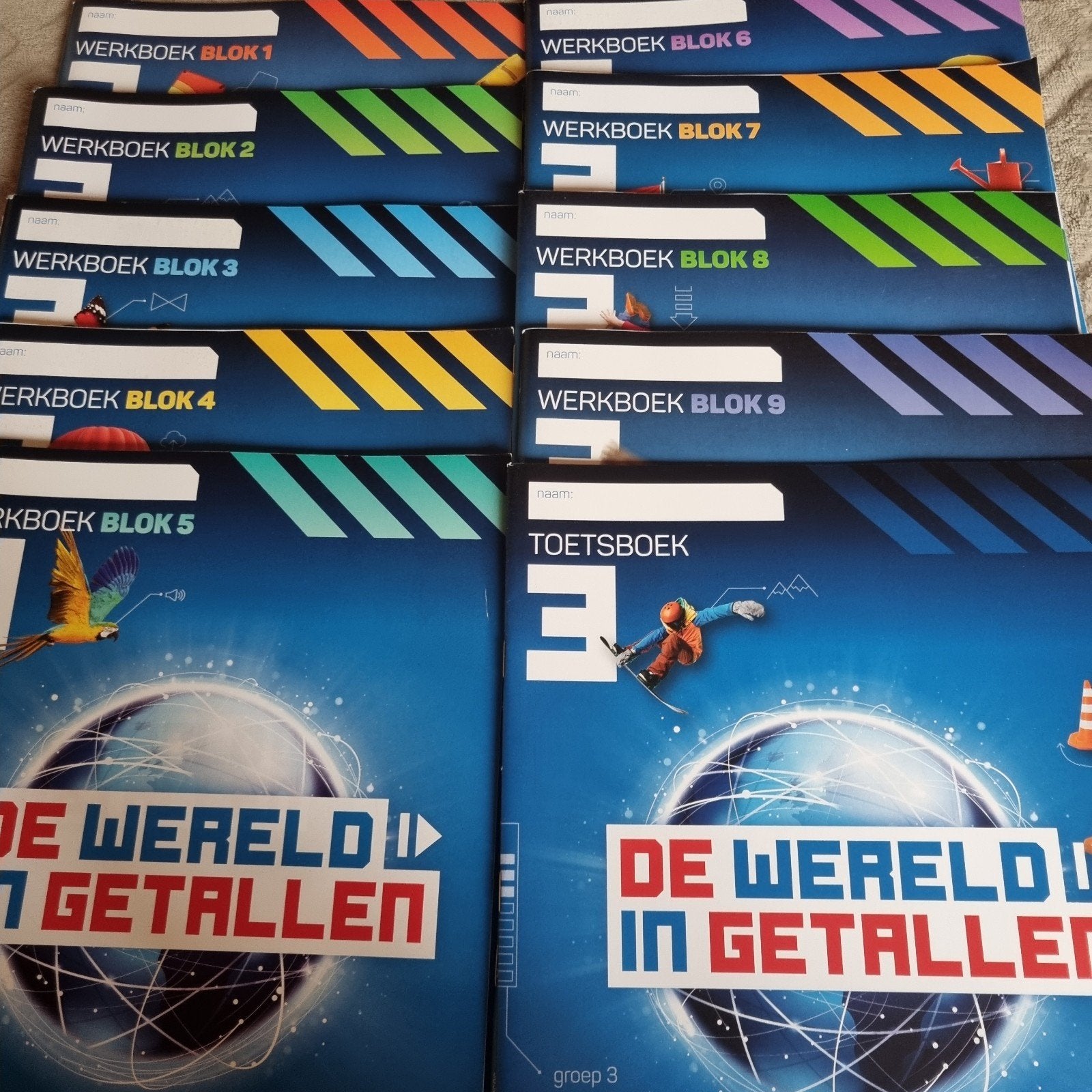 Groep 3 Wereld in Getallen - Werkboeken en Toetsboek, Ophalen of Verzenden, Nieuw, Malmberg