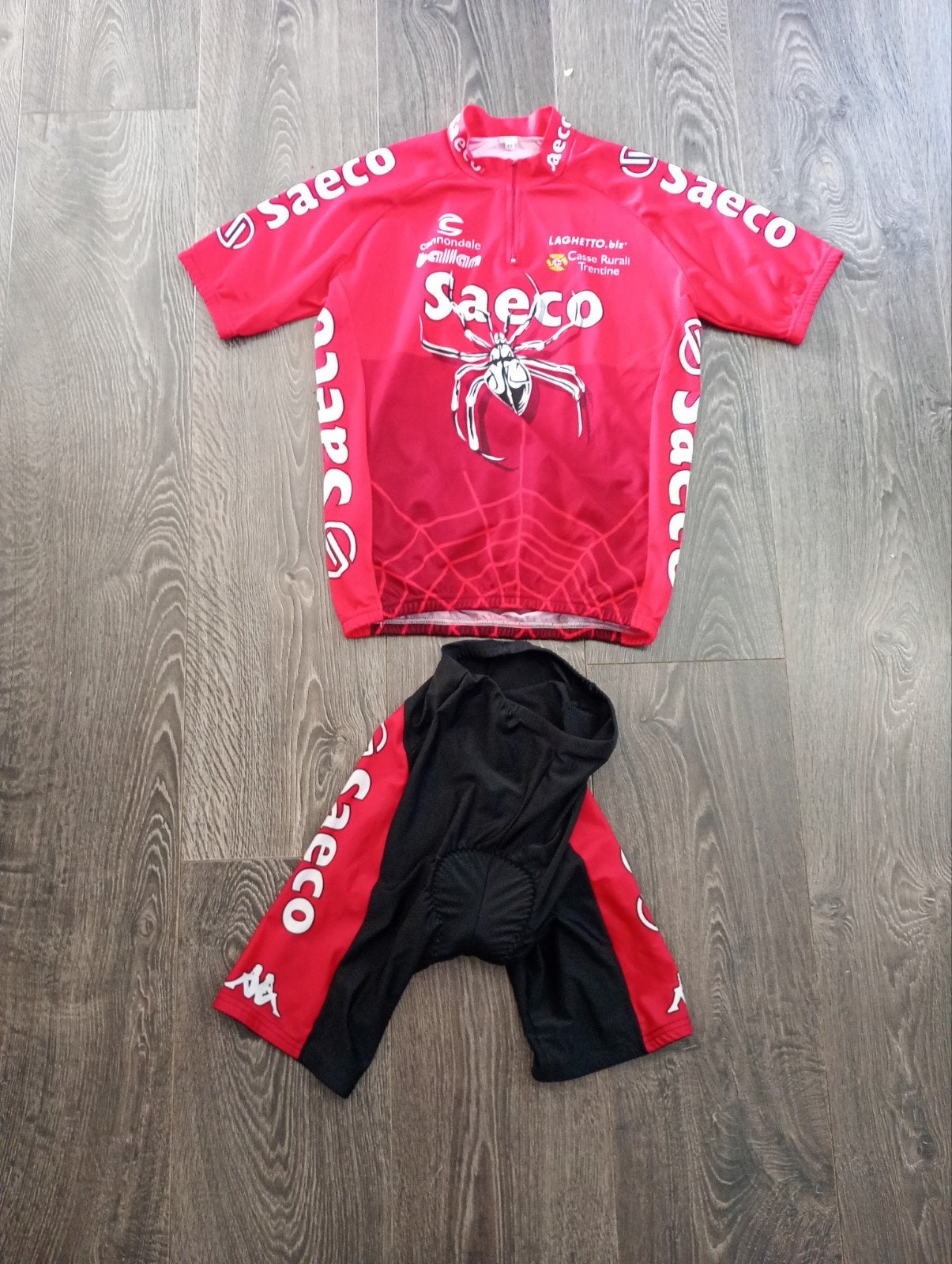 Cannondale Saeco Fietskleding Set - Jersey & Broek, Gebruikt, Heren, Overige maten, Ophalen of Verzenden