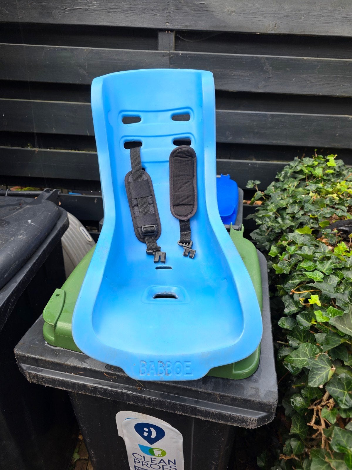 Babboe bakfiets zitje - blauw, Fietsen en Brommers, Achterzitje, 0 t/m 18 kg, Ophalen of Verzenden, Gebruikt