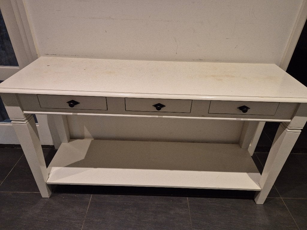 sidetable wit, Ophalen, Gebruikt, 100 tot 150 cm, 25 tot 50 cm
