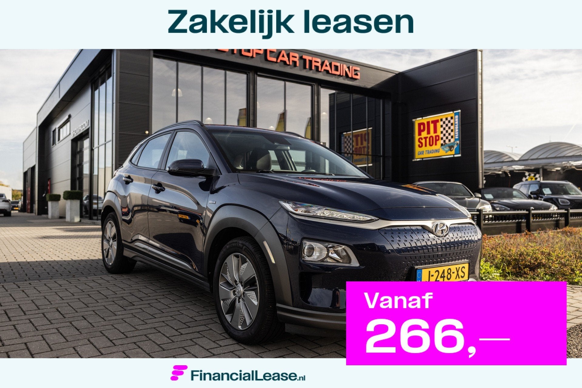 Hyundai Kona EV Comfort 64 kWh NL Auto, Krell Audio, Metalli, Gebruikt, 174 min, Blauw, Origineel Nederlands