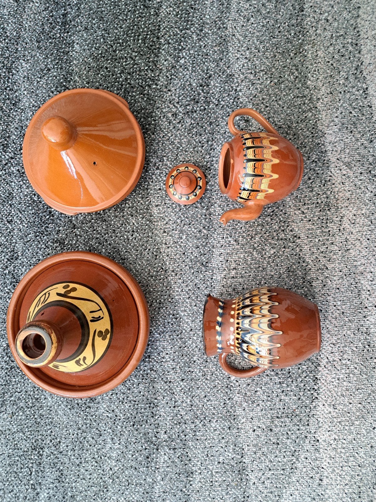 Aardewerk servies set - Marokkaanse stijl, Antiek en Kunst, Ophalen