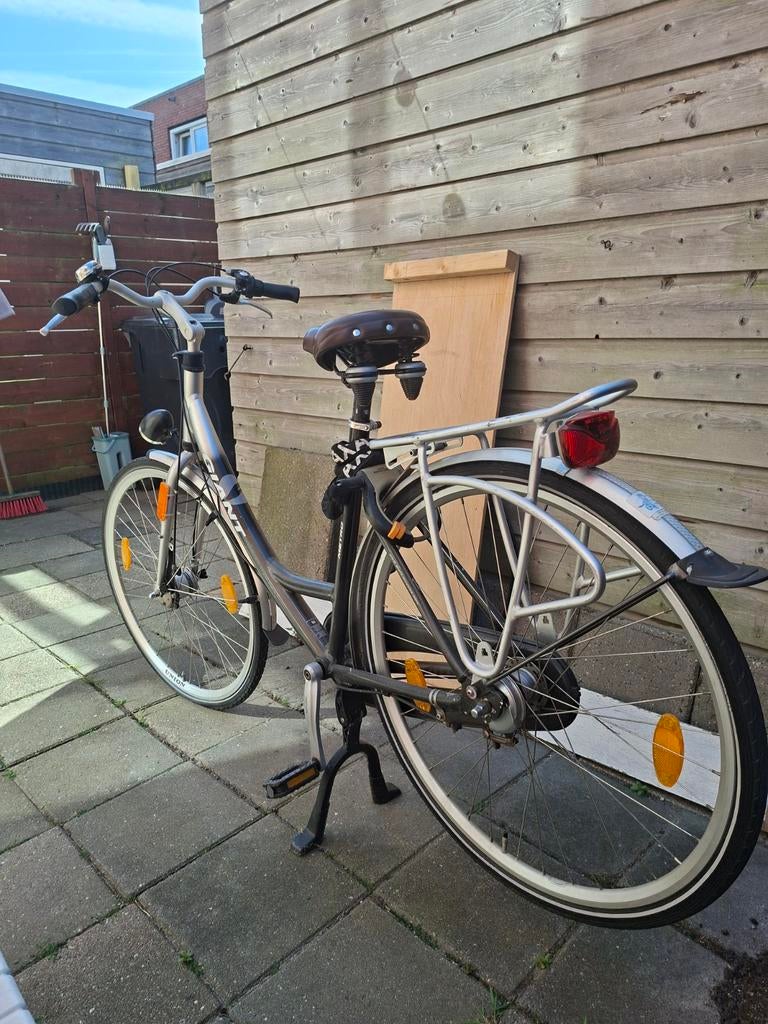 Damesfiets met lage instap en versnellingen, Gebruikt, Versnellingen, 50 tot 53 cm, Trommelrem