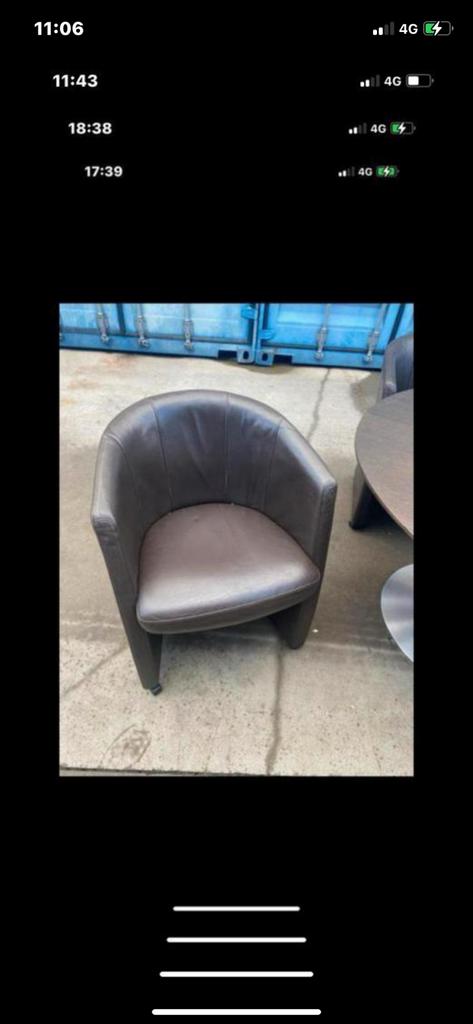 4 Rolf benz stoelen bieden, Ophalen of Verzenden, Zo goed als nieuw, 75 tot 100 cm, Leer