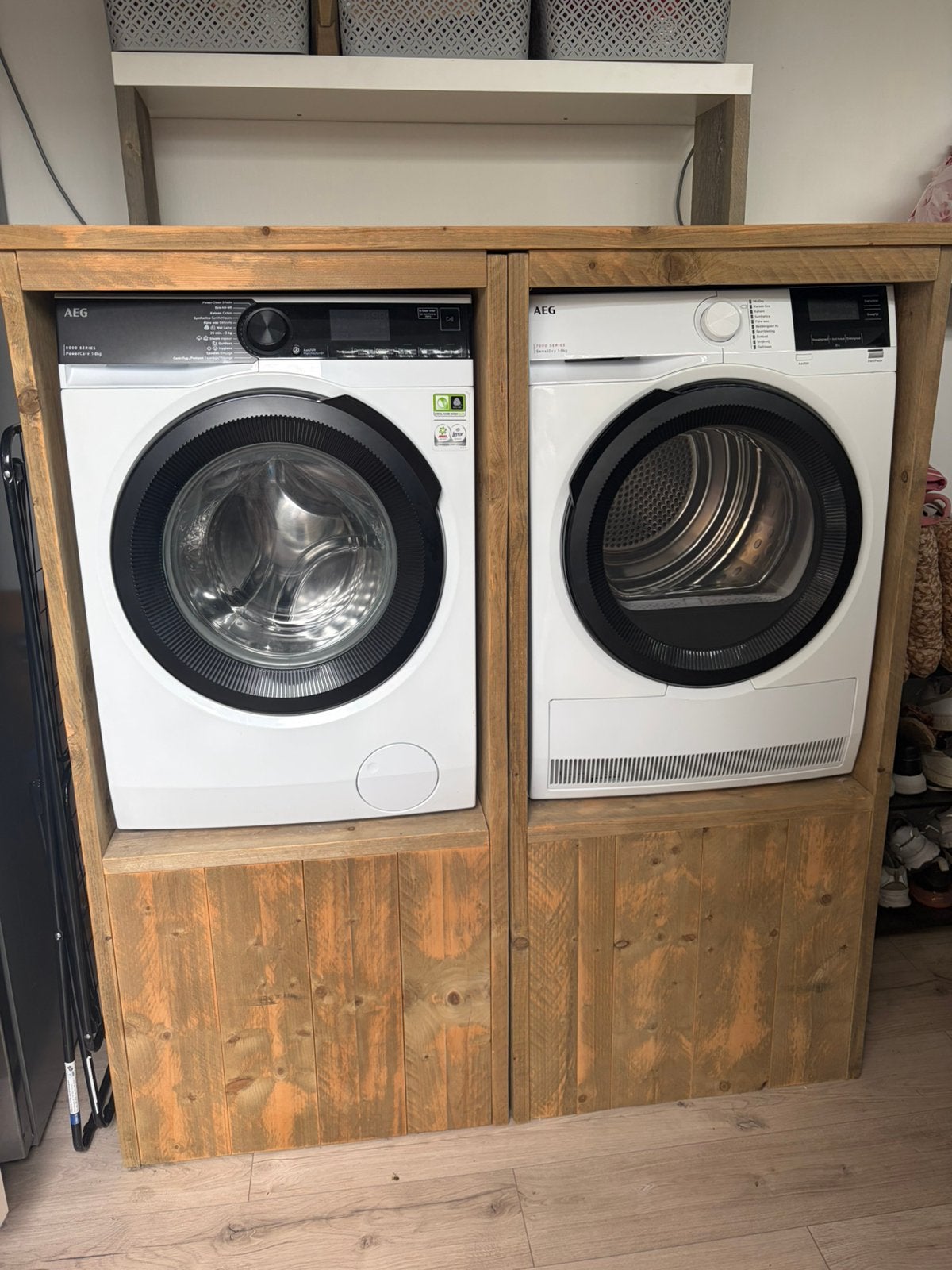 Wasmachine kast, Huis en Inrichting, Ophalen, Zo goed als nieuw