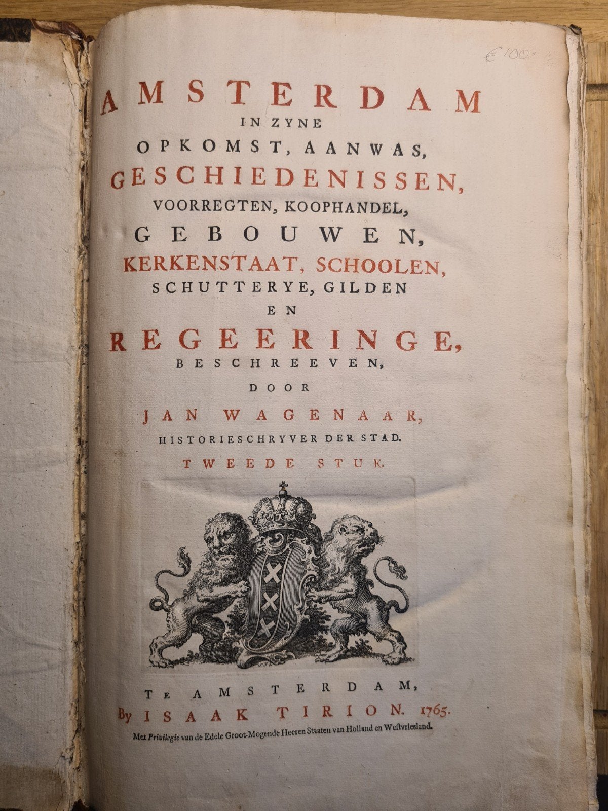 Amsterdam in zyne Opkomst, Aanwas, Geschiedenis - Jan Wage, Ophalen of Verzenden, 17e en 18e eeuw, Gelezen, Jan Wagenaar