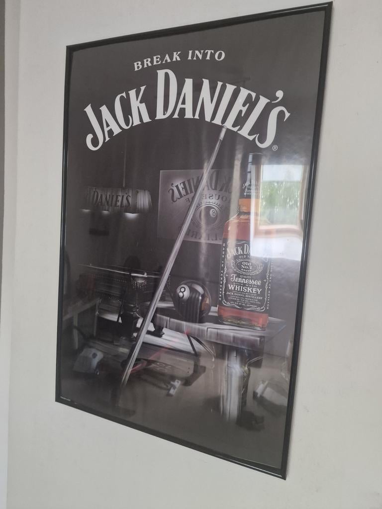 Grote jack daniels poster in lijst, Huis en Inrichting, Ophalen, Zo goed als nieuw