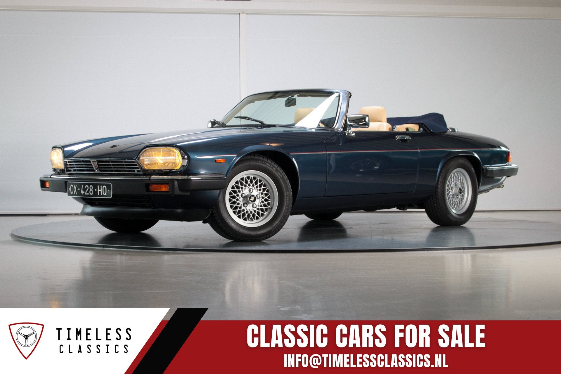 1990 Jaguar XJS V12 Cabriolet | Cartier CEO-Owned, Automaat, Gebruikt, Beige, Blauw