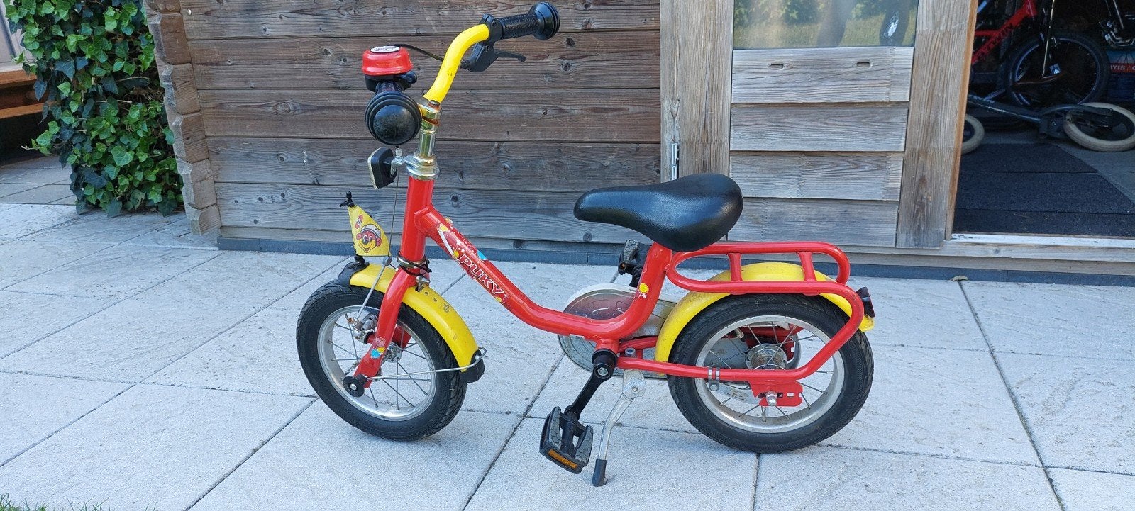 Puky kinderfiets rood/geel - 12 inch, Ophalen, Gebruikt, Velgrem, Puky