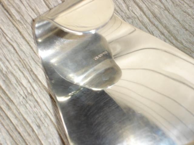 Verzilverde modernistische design blaker / kandelaar jr 60, Huis en Inrichting, Woonaccessoires | Kandelaars en Kaarsen, Gebruikt