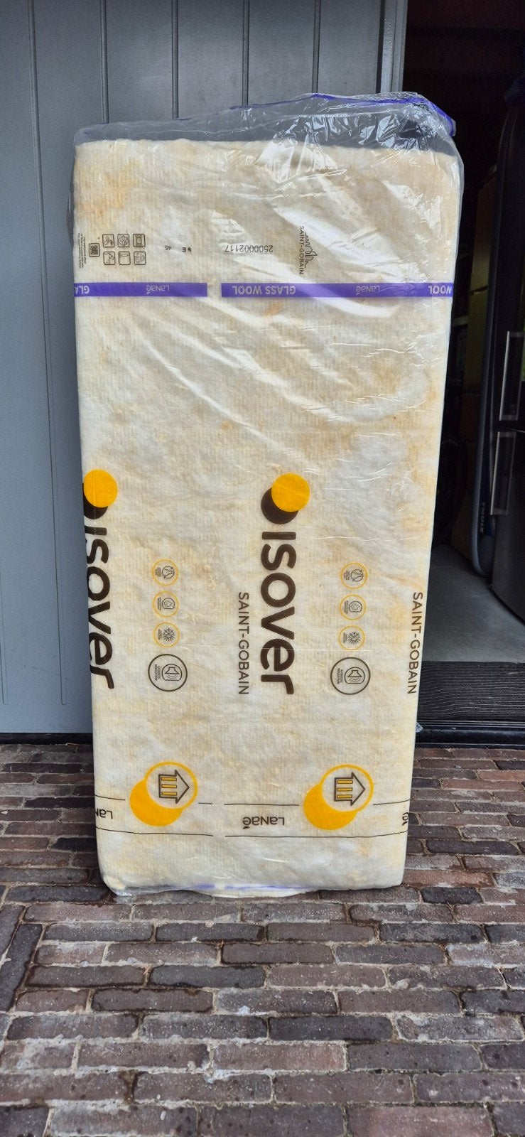 9 platen Isover glaswol isolatie 1350x600x45mm (7,3m²), Ophalen