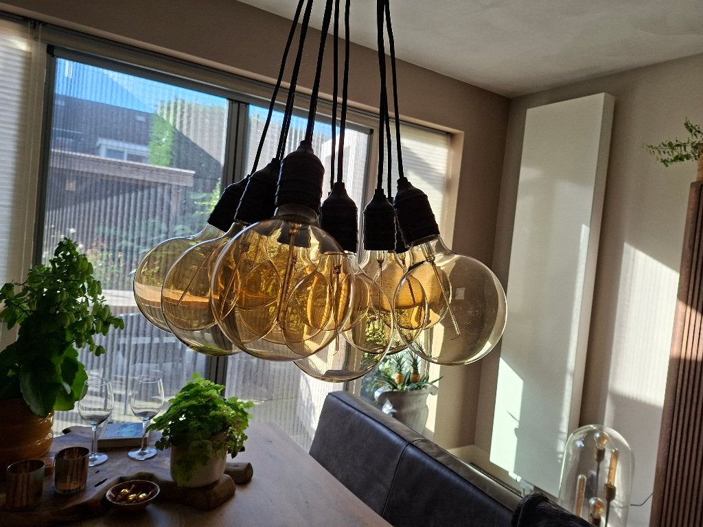 Eichholtz Chandelier Gustave hanglamp, Huis en Inrichting, Ophalen, Gebruikt, Glas, E27 (groot)