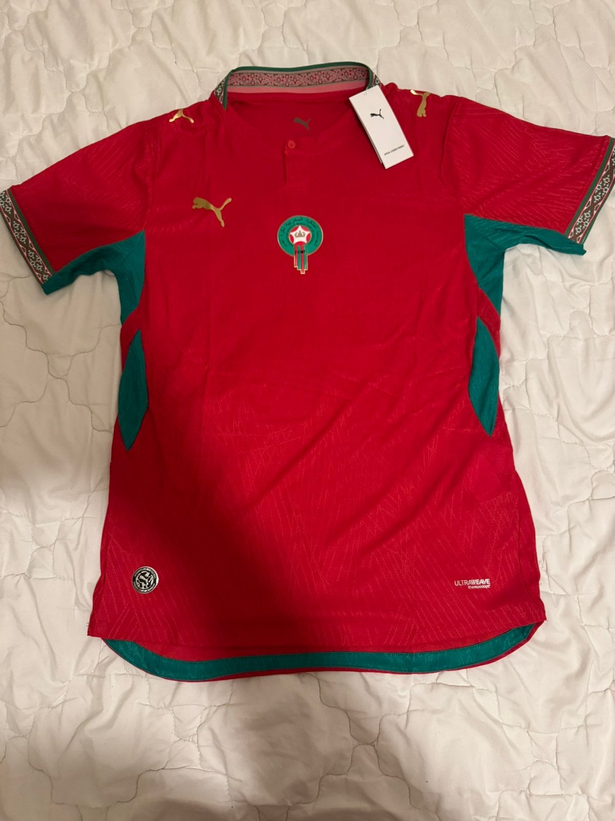 Marokko voetbal T shirt maat L, Ophalen of Verzenden, Zo goed als nieuw, Shirt
