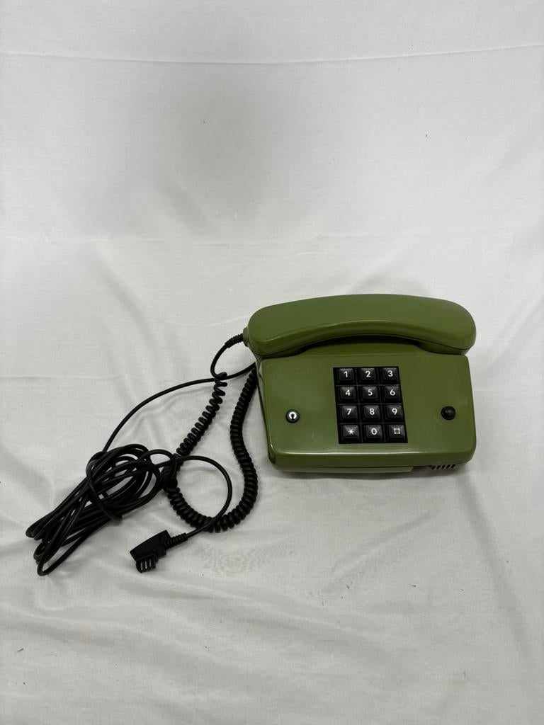 Vintage groenen vaste telefoon uit de jaren 70., Telecommunicatie, Vaste telefoons | Niet Draadloos, Ophalen of Verzenden, Gebruikt