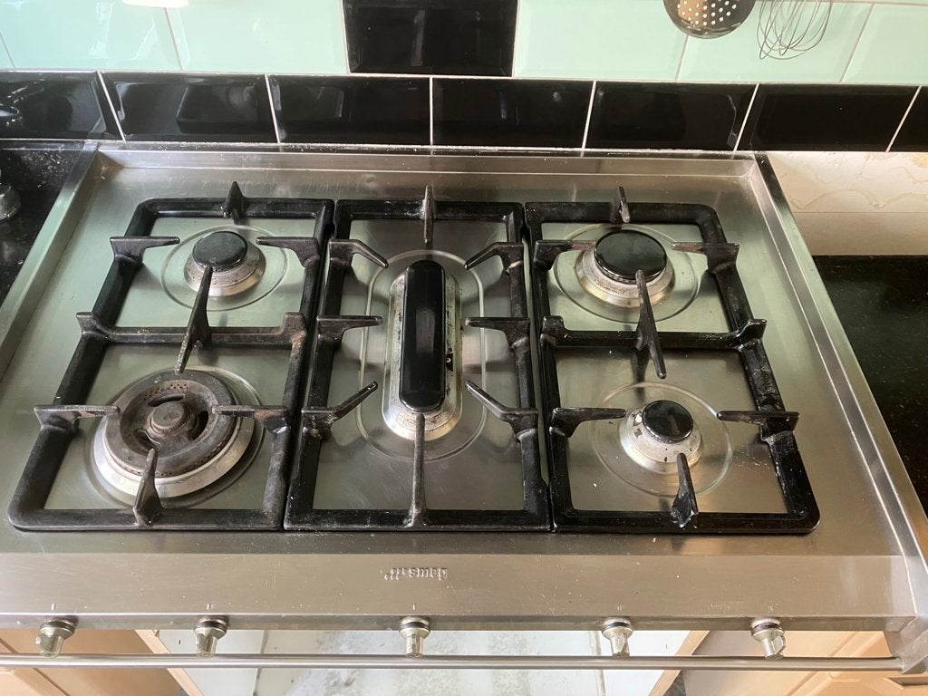 Smeg gasstel, Ophalen, Gebruikt, Grill, Gas
