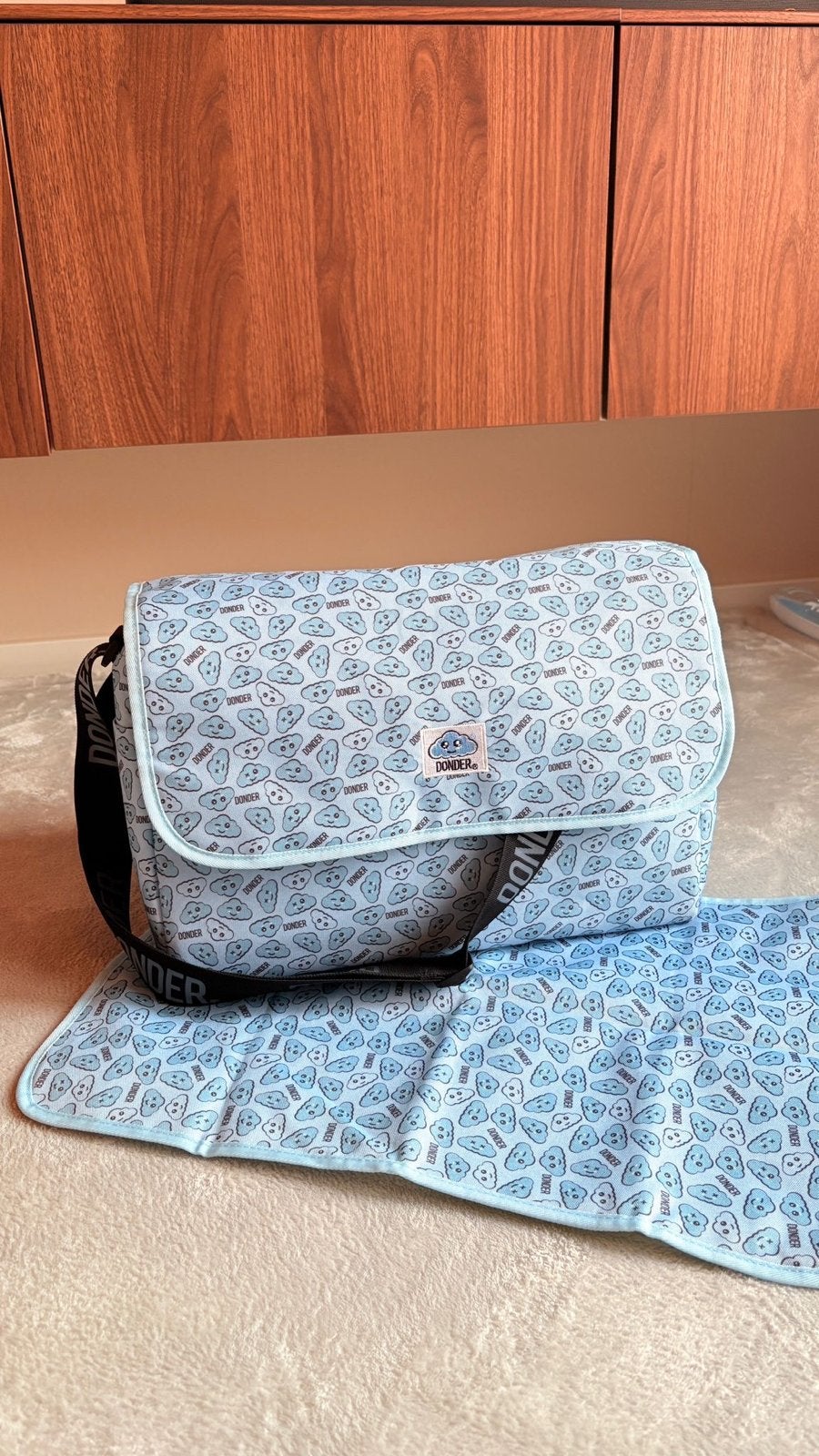 Donder luiertas met bijpassend verschoonmatje, Overige merken, Blauw, Ophalen, Verzorgingstas