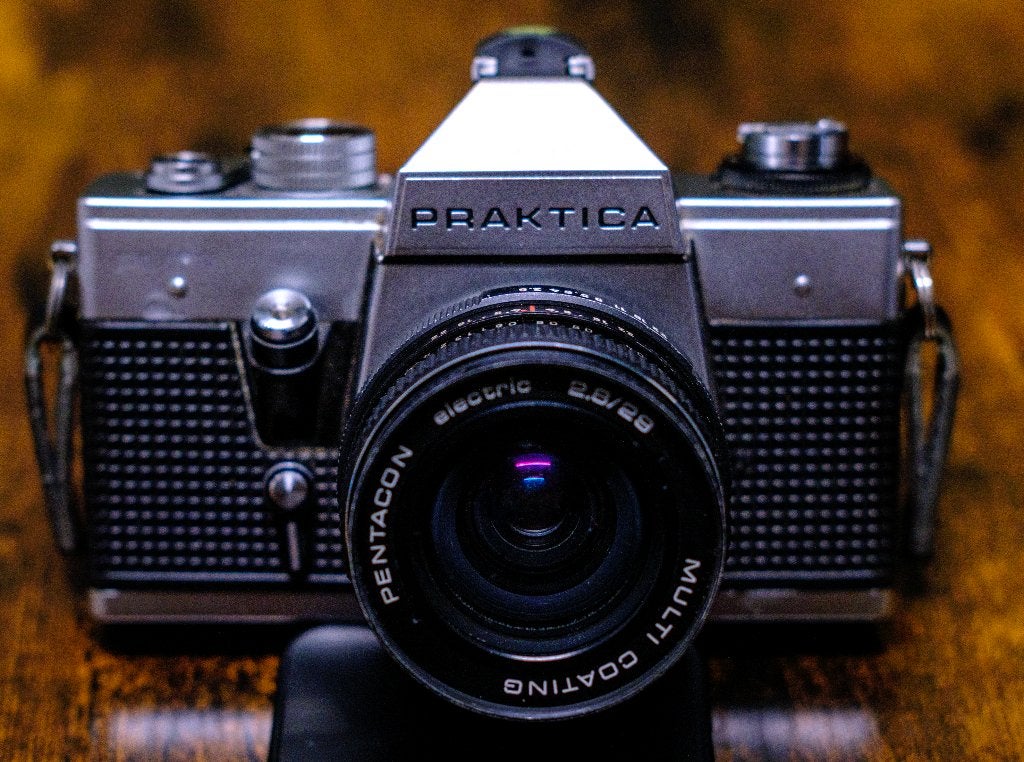 Praktica PLC3 + Pentacon 29mm F2.8, Ophalen of Verzenden, Gebruikt, Spiegelreflex, Overige Merken
