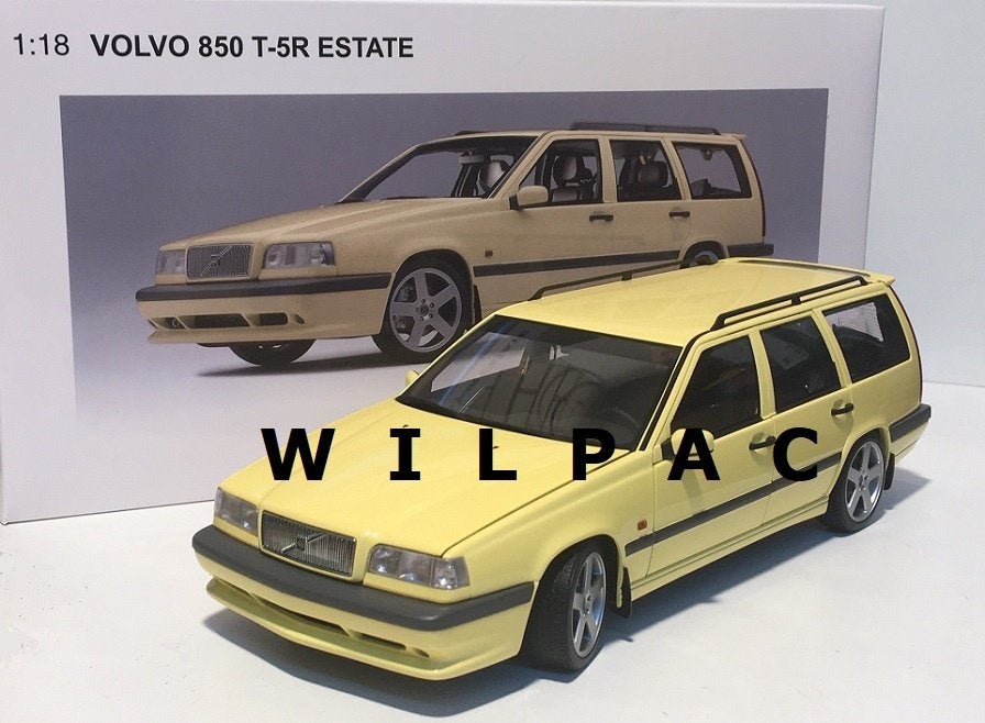 Autoart . Volvo 850 . T5-R . Estate cream yellow geel 1:18 ., Ophalen of Verzenden, Nieuw, Auto, Autoart