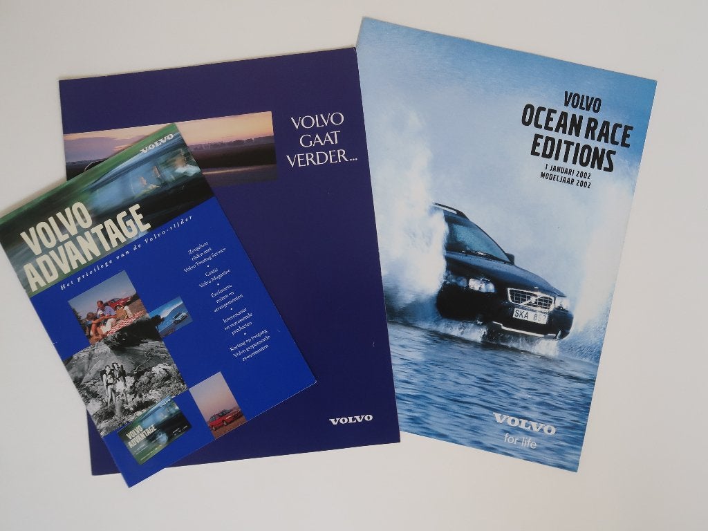 Volvo ocean race editions 2002 met 2 andere folders, Ophalen of Verzenden, Zo goed als nieuw, Volvo