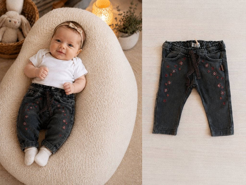 Broek Noppies Scotia Greay Denim maat 56 NIEUW, SO, Broekje, Meisje, Nieuw