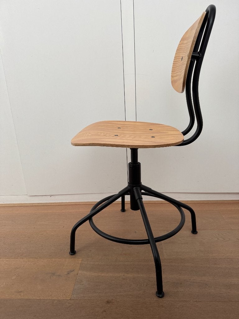 KULLABERG IKEA Bureaustoel hout zwart, Ophalen, Zo goed als nieuw, Overige kleuren, Bureaustoel