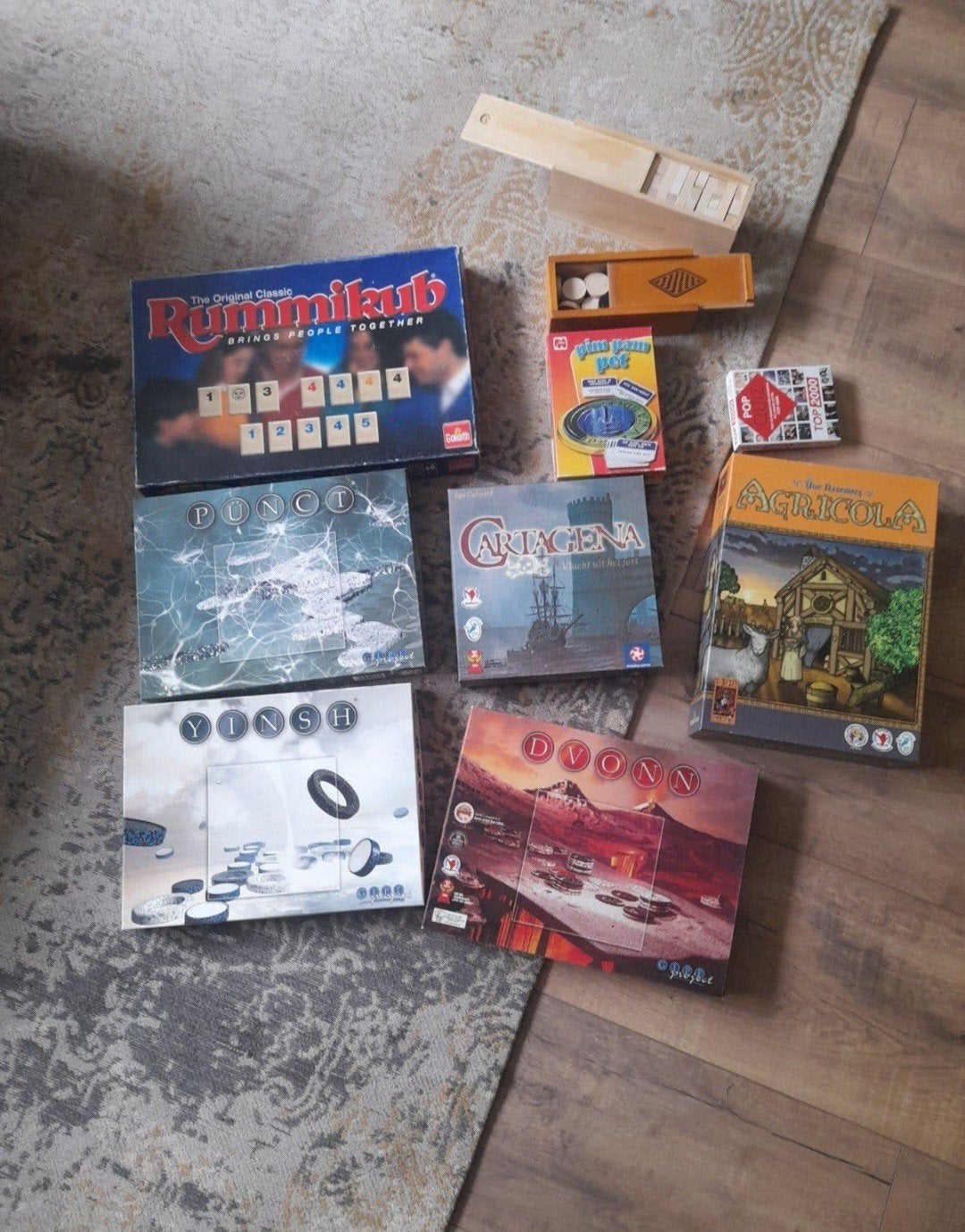 Diverse bordspellen: Rummikub, Agricola, Cartagena, e.a., Een of twee spelers, Ophalen, Gebruikt, Goliath, 999 Games, Winning Moves