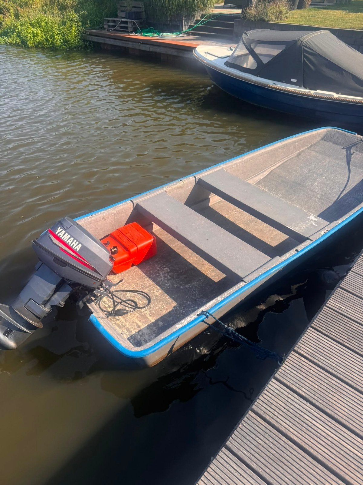 Carolina Skiff met 25 pk Yamaha autolube, Ophalen, Polyester
