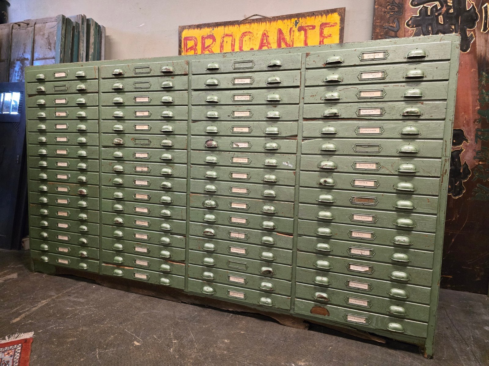 Mega grote ladenkast | apothekerskast | werkplaatskast, Gebruikt, 5 laden of meer, 75 cm of meer, 100 tot 150 cm
