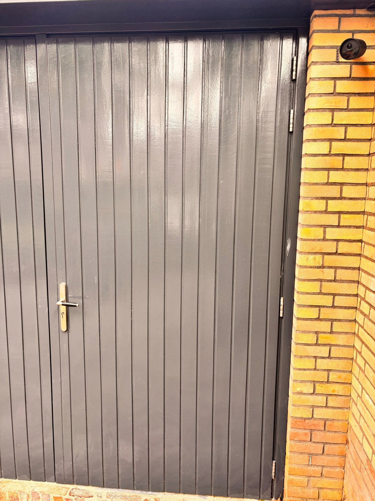 Openslaande Garagedeuren in erg mooie staat, Gebruikt, 215 cm of meer, Garagedeur, Hout