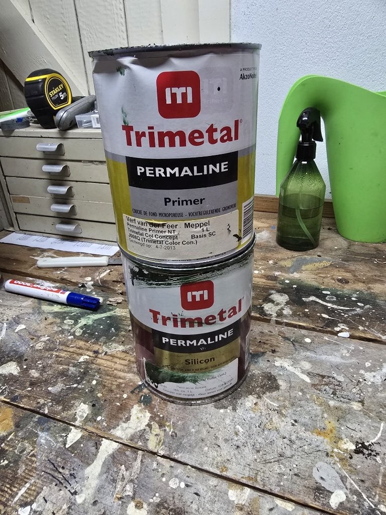 Groene verf, Ophalen, Gebruikt, Groen, Verf