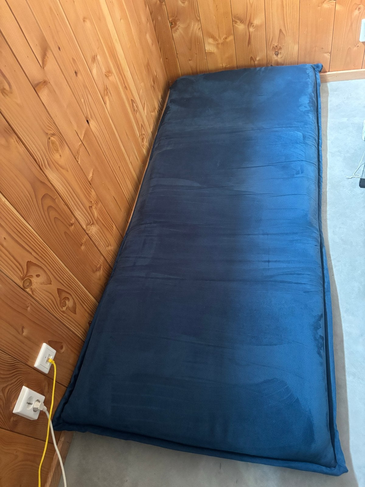 Comfortabele Slaapstoel - Ideaal voor logees, 90 cm, Eenpersoons, Blauw, 210 cm