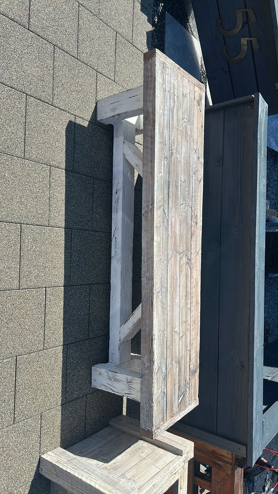 stoere tuinbank binnen buiten dik robuuste planken 183x47x46, Ophalen, Zo goed als nieuw, Hout