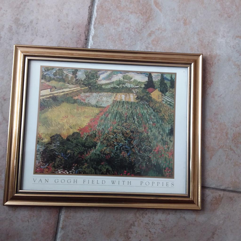 Namaak Van Gogh schilderij field with poppies/klaprozen, Antiek en Kunst, Kunst | Schilderijen | Klassiek, Ophalen of Verzenden