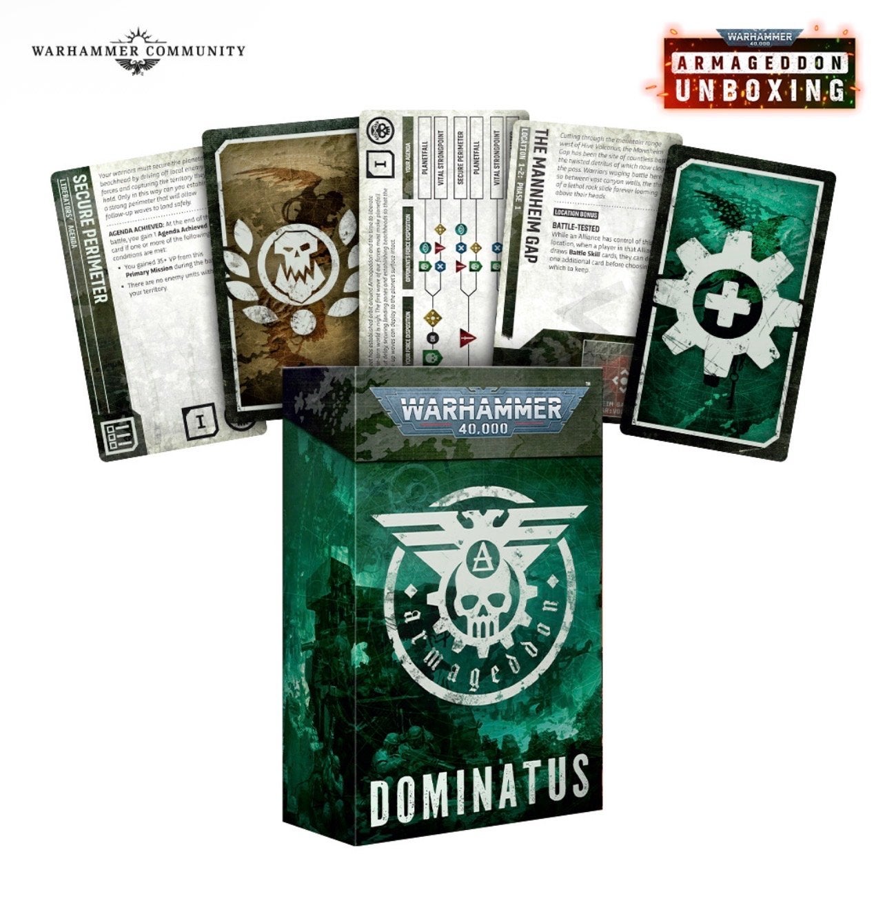 Warhammer 40.000 Armageddon Dominatus Kaarten, Ophalen of Verzenden, Zo goed als nieuw, Warhammer 40000, Toebehoren